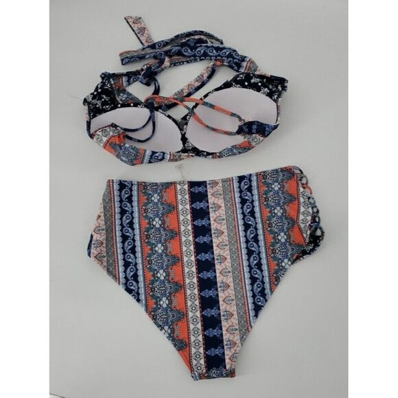 Cupshe Women's Twist Top High-Waist Boho Bikini, Wireless, Padded, Sz XXL - Picture 4 of 8